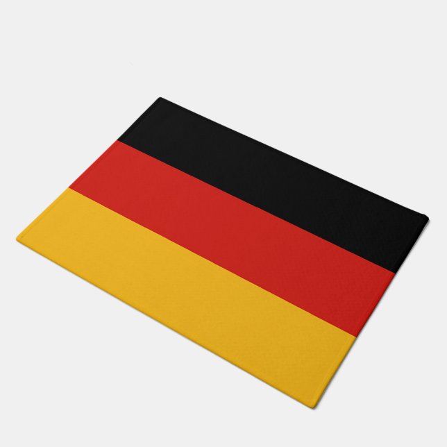 GERMAN FLAG COLORS + your ideas Doormat (Angled)