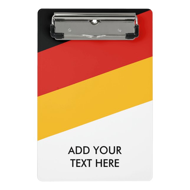 GERMAN FLAG COLORS + your ideas Mini Clipboard (Front)
