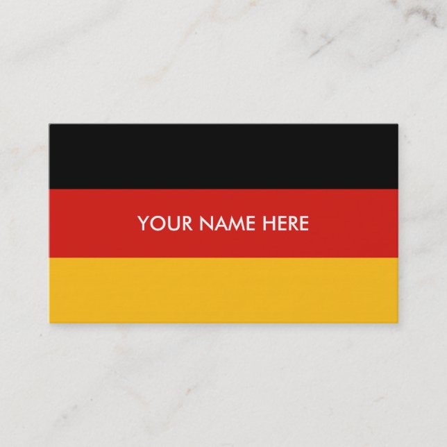 GERMAN FLAG COLORS + your text Business Card (Front)