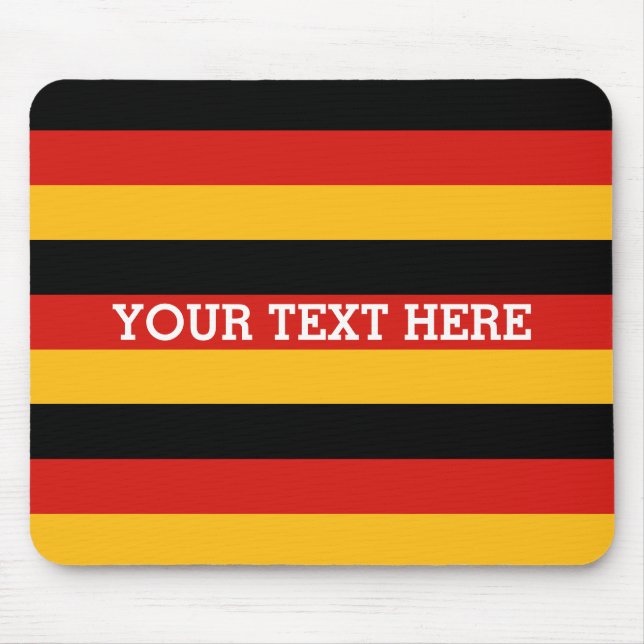 GERMAN FLAG COLORS + your text Mouse Pad (Front)