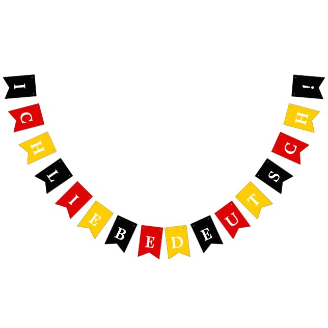 German Flag Colours Black Red Gold Custom Words (All)