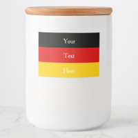 German Flag Colours Black Red Gold Personalised