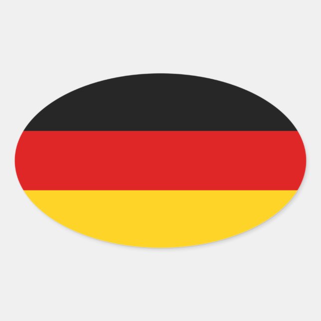 German Flag colours Oval Sticker (Front)