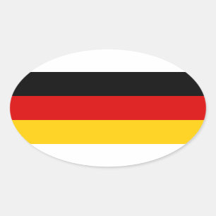 German Flag colours Oval Sticker