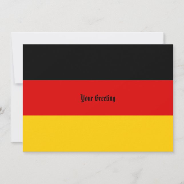 German Flag Colours Schwarz Rot Gold Personalised Card (Front)
