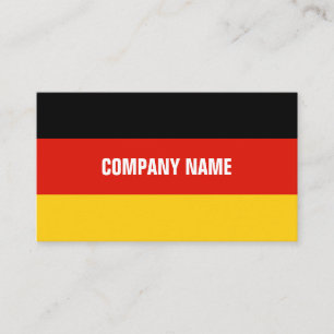 German flag custom business card template