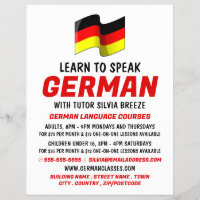 German Flag Design, German Language Course Advert