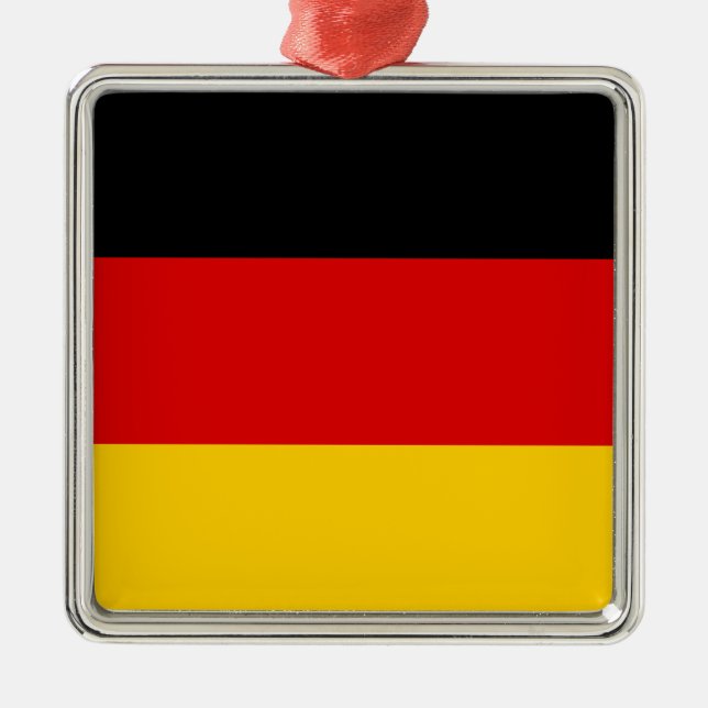 German Flag (Deutschland) (Germany) Metal Ornament (Front)