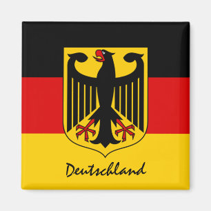 German flag & Deutschland holiday/sports fans Magnet