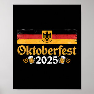 German Flag Eagle 2025 Vintage Festival Look Poster