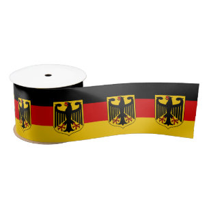 German Flag & Eagle Germany travel, holiday/sports Satin Ribbon