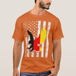 German Flag Eagle Vintage American Flag  T-Shirt
