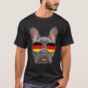 German Flag French Bulldog Dog Germany Pocket T-Shirt