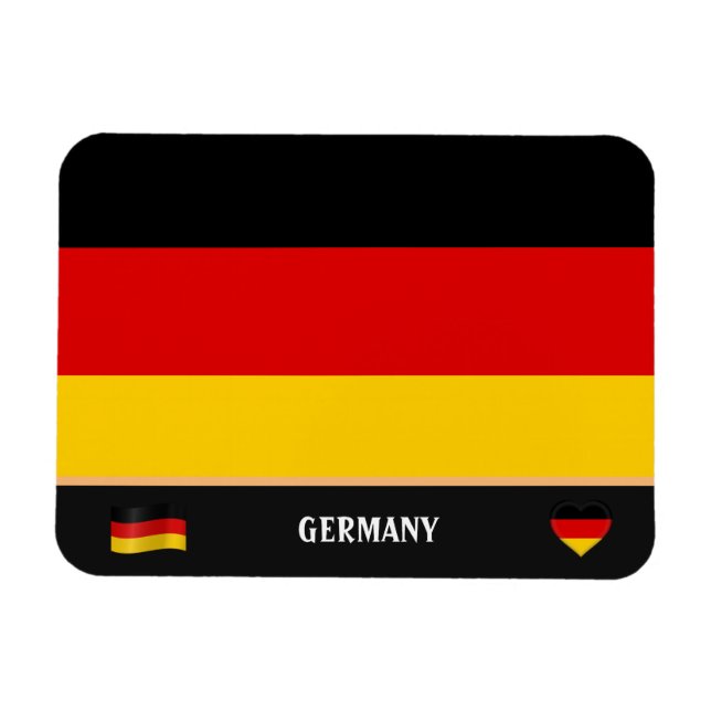 German Flag & German country travel / Germany Magnet (Horizontal)