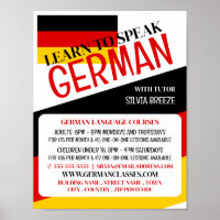 German Flag, German Language Course Advertising