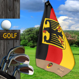 German flag, Germany, monogrammed Golf Deutschland Towel