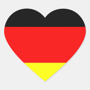 German Flag Heart Heart Sticker