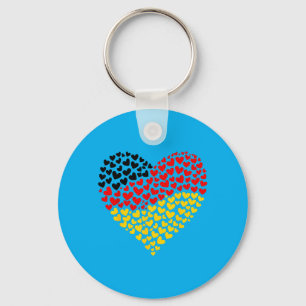 German Flag Heart Of Pion For Germany Women Kids Key Ring