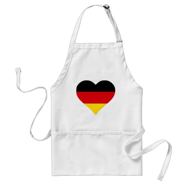 German Flag Heart Standard Apron (Front)