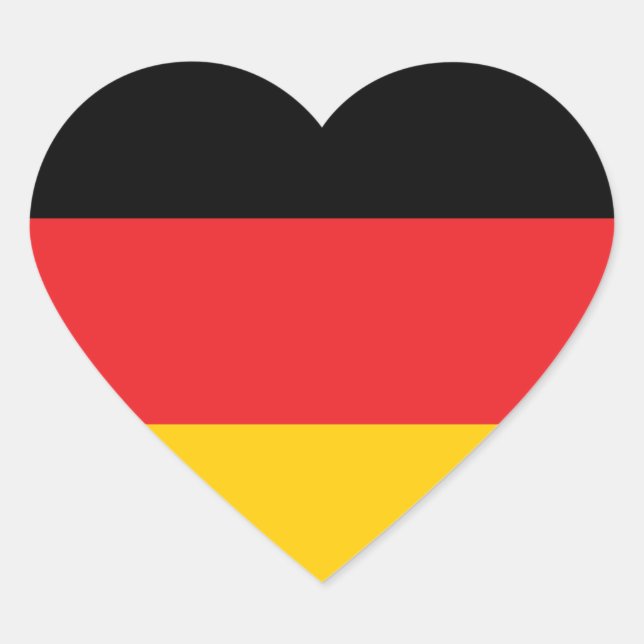German flag heart sticker (Front)