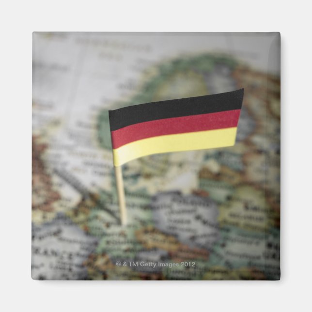 German flag in map magnet (Front)