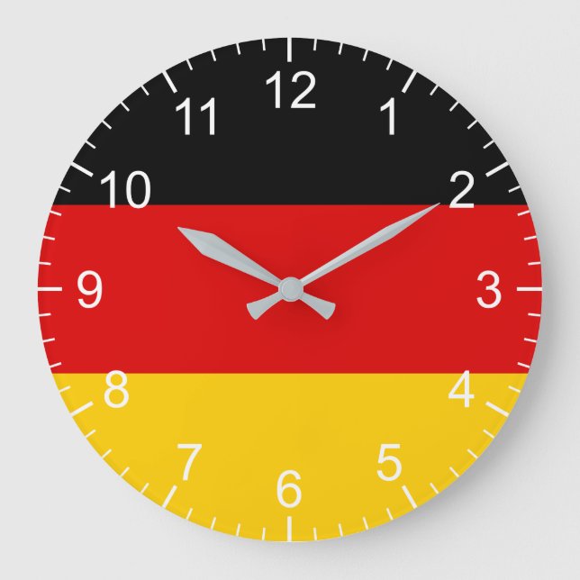 German Flag Large Clock (Front)