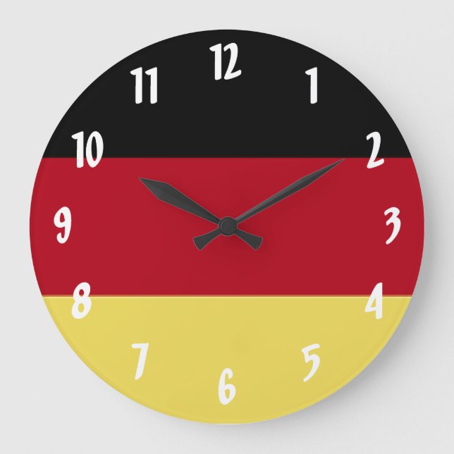 German Flag Large Clock (Front)