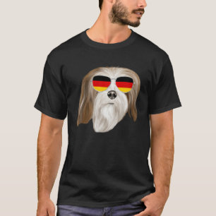 German Flag Lhasa Apsos Dog Germany Pocket T-Shirt