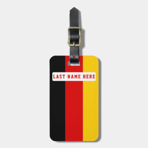 German Flag Luggage Tag (add your address on back)