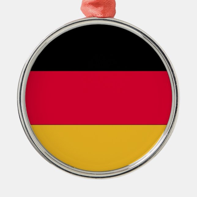 German Flag Metal Ornament (Front)