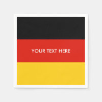 German flag of Germany custom party napkins