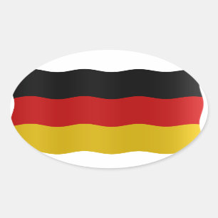 German flag oval sticker