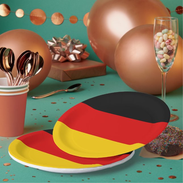German flag paper plate (Multi)