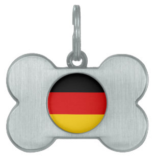 German flag pet name tag