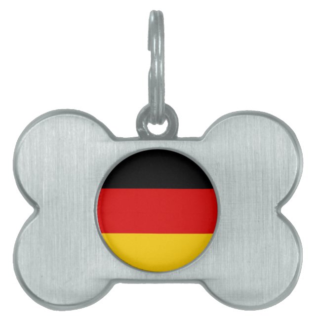 German flag pet name tag (Front)
