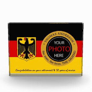 German Flag Photo Block & Germany / name badge