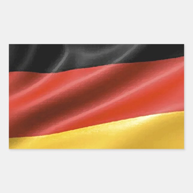 German Flag Rectangular Sticker (Front)