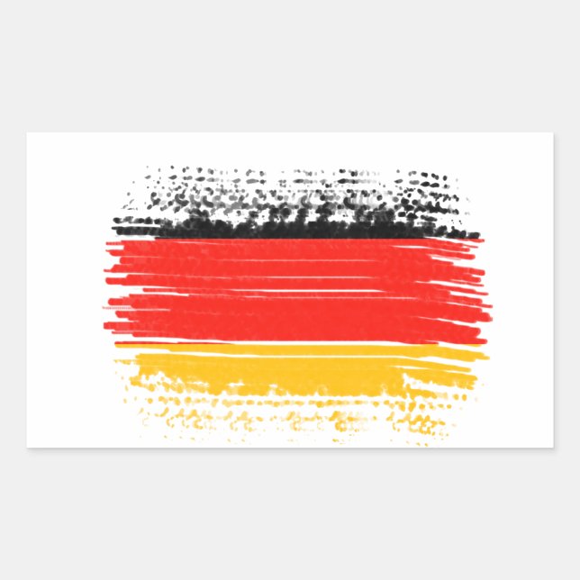German flag rectangular sticker (Front)