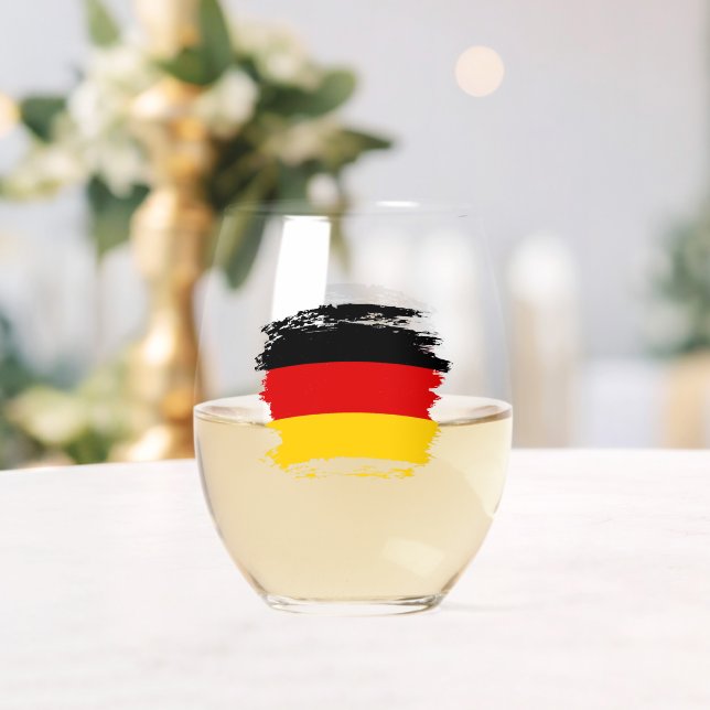 German flag stemless wine glass (Insitu (Wedding))