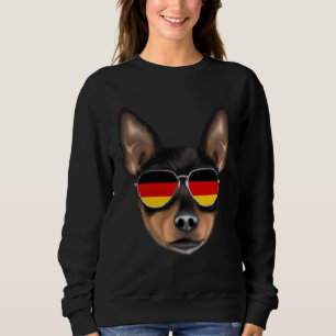 German Flag Toy Fox Terrier Dog Germany Pocket Sweatshirt