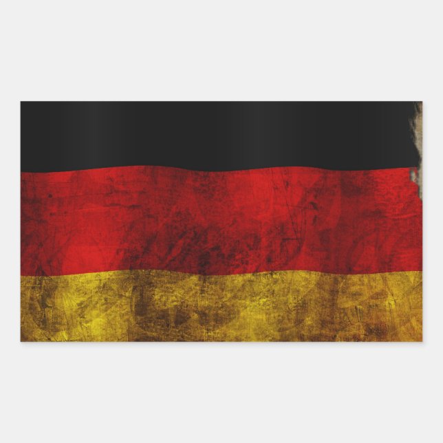 German Flag - Vintage Rectangular Sticker (Front)