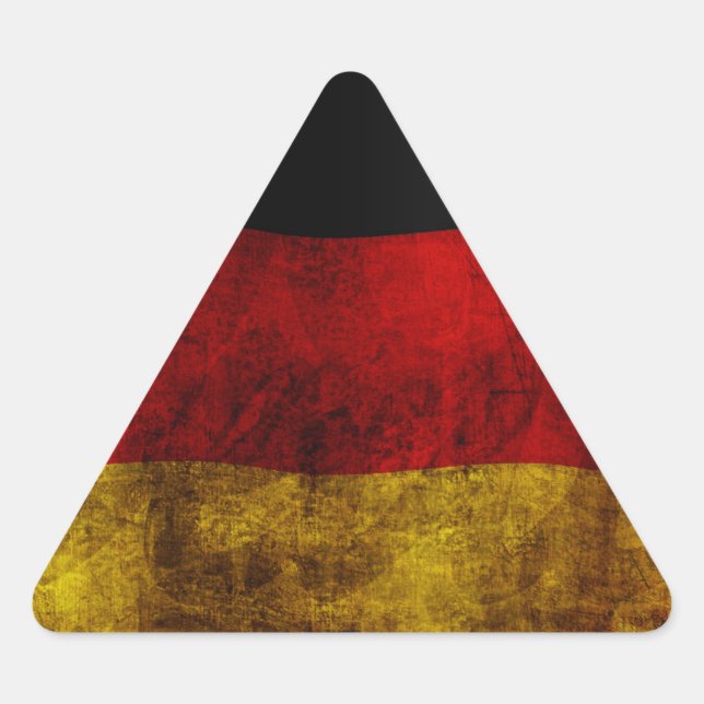 German Flag - Vintage Triangle Sticker (Front)