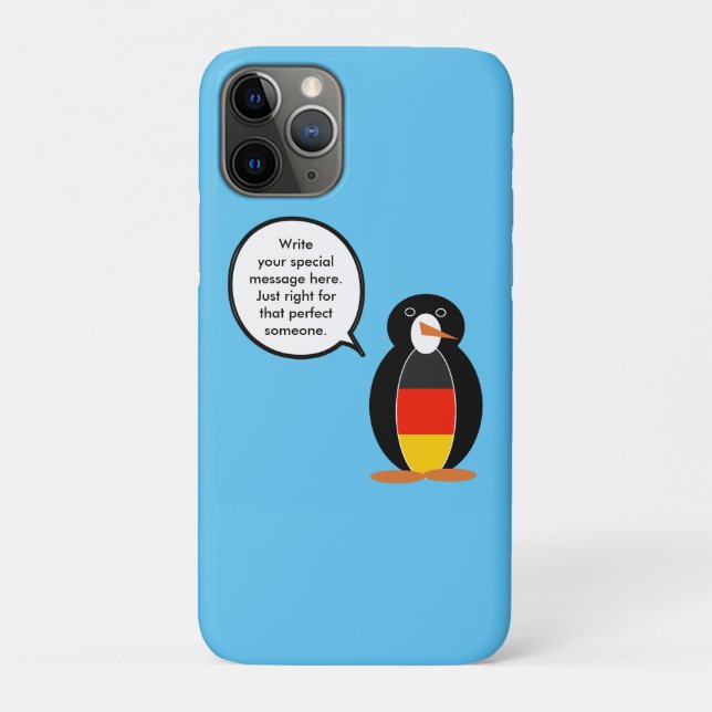 German Flag Wildlife Penguin Personalised Gift Case-Mate iPhone Case (Back)
