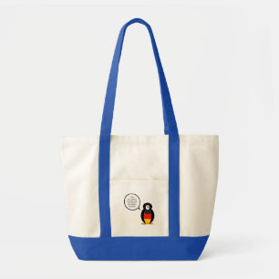 German Flag Wildlife Penguin Personalised Gift Tote Bag
