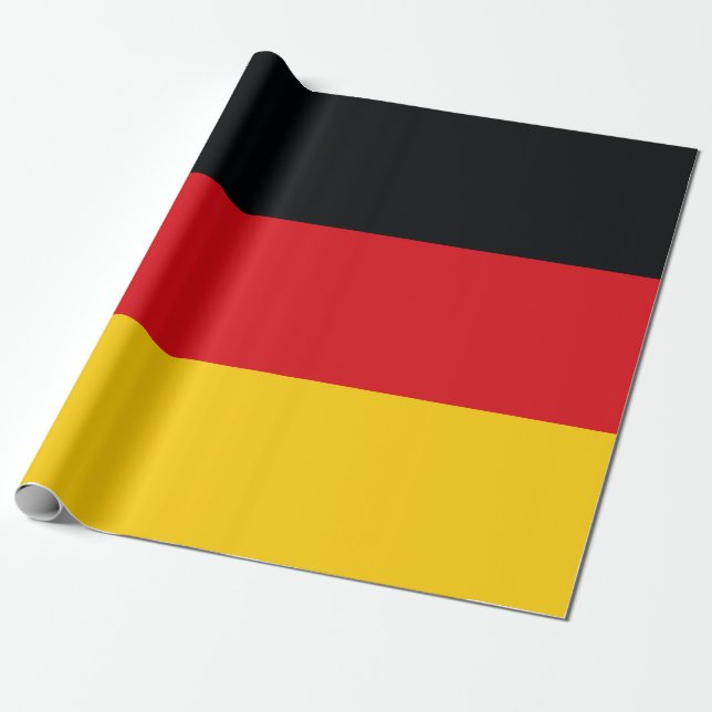 German Flag Wrapping Paper (Unrolled)
