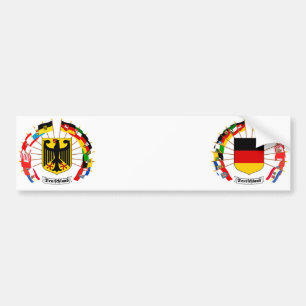 German Flags Pinwheel Bumper Sticker
