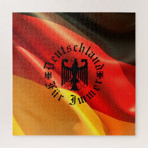 German Forever/black eagle/Deutschland flag  Jigsaw Puzzle