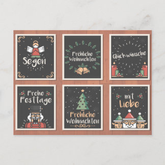 GERMAN  FRÖHLICHE WEIHNACHTEN CHRISTMAS CARD SET
