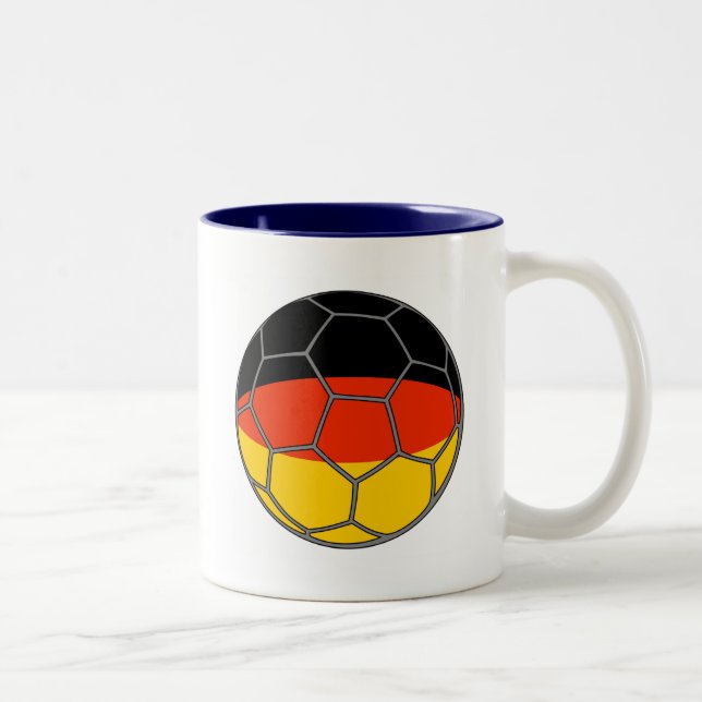 German Futball  Flag Two-Tone Coffee Mug (Right)