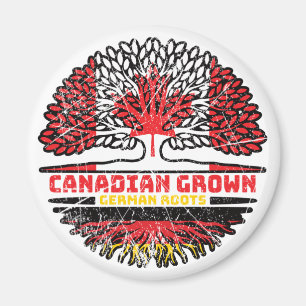 German Germany Canadian Canada Tree Roots Flag Magnet